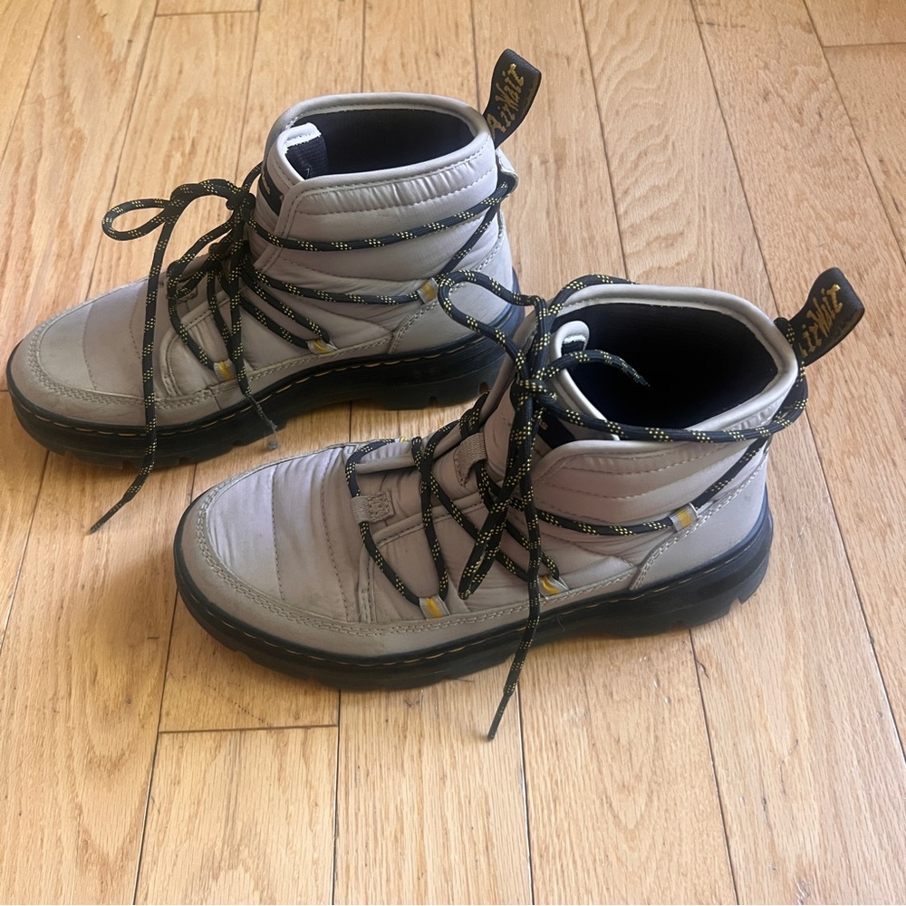 Dr. Martens Gray Ankle Boots with Black and Yellow Accents ✨ - Picture 3 of 6